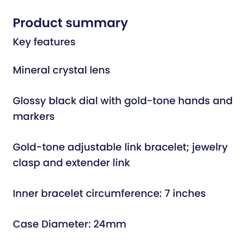 Anne Klein Gold and Black Women's Watch - Picture 2 of 6